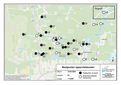 Meetpunten onderzoek oppervlaktewater 12 maart 2024 en eerder