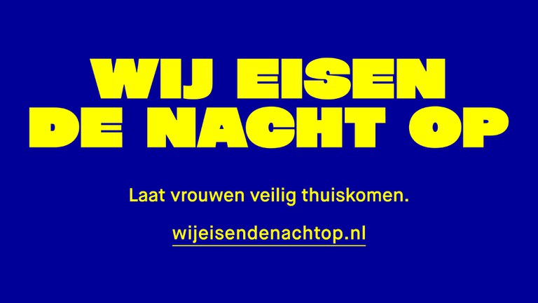 Banner Wij eisen de nacht op