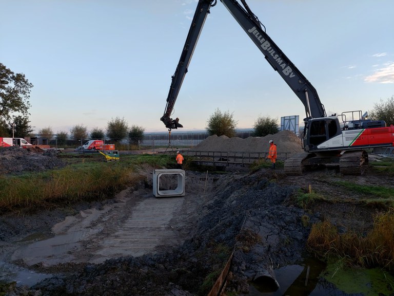 Bouw nieuw gemaal Hoarslân