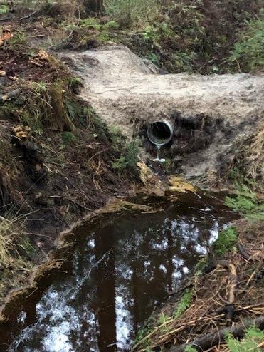 Stuwend gelegde duiker: meer waterconservering