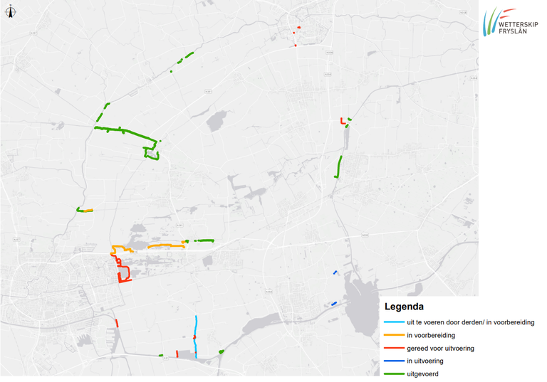 Werkgebied oevers en kades Leeuwarden-Oost 