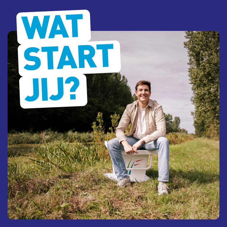 wat start jij vierkant donderblauw - man