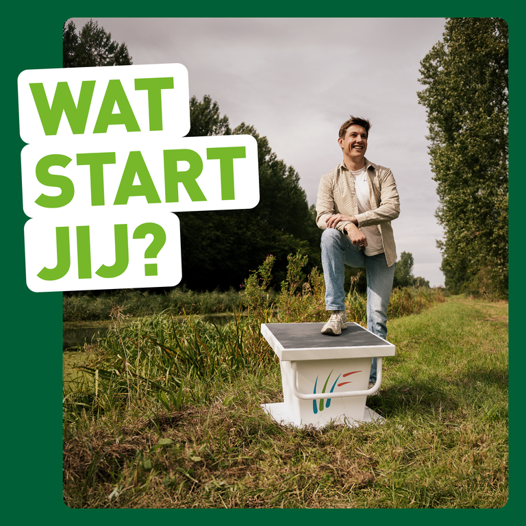 wat start jij vierkant donkergroen - man
